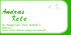andras kele business card